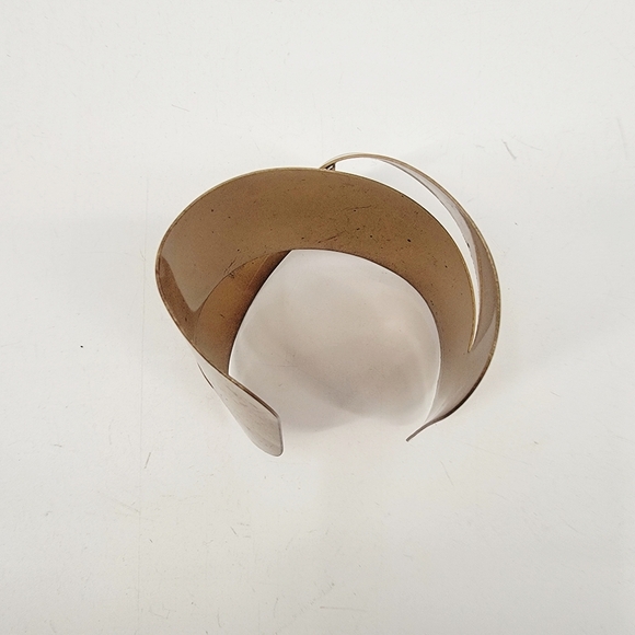 Retro Vintage 80s Gold Metal Arm Cuff Boho Minimalist Festival Goddess Bracelet - Picture 8 of 16